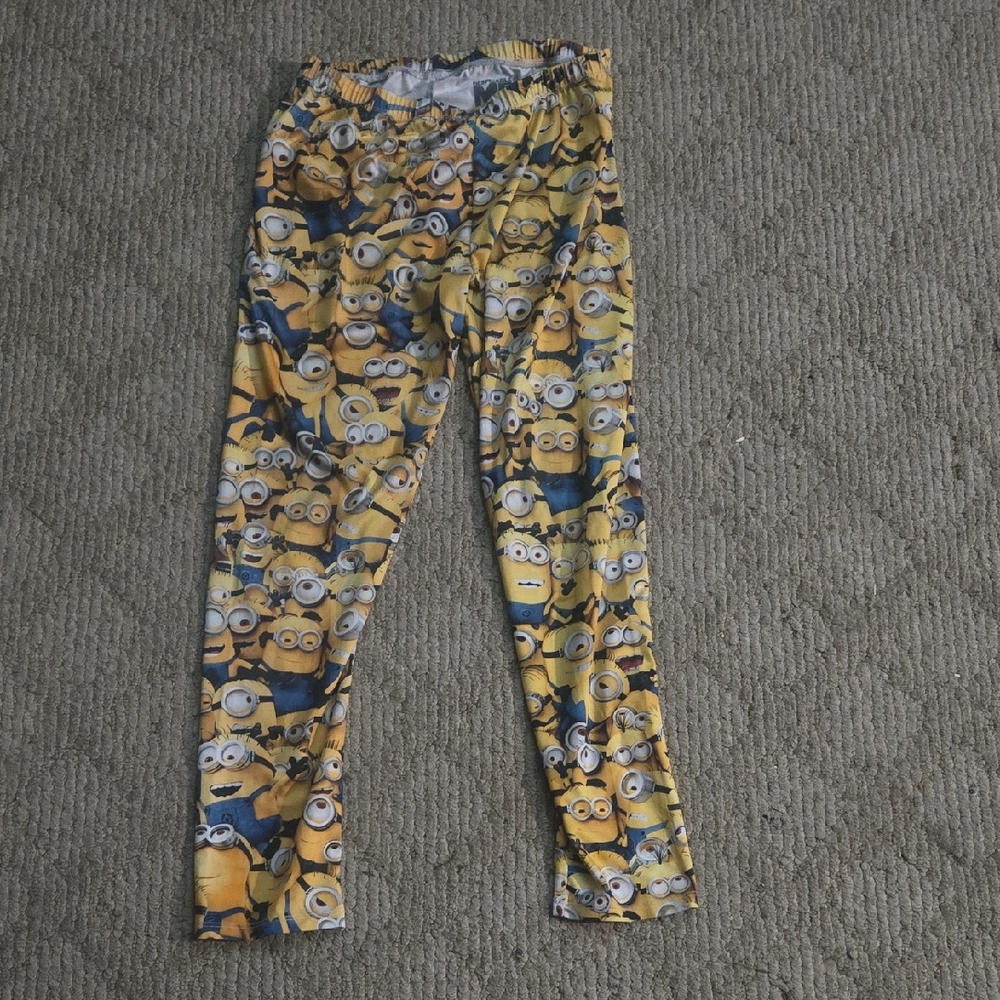 Universal Yellow and Blue Leggings Vibrant Pattern